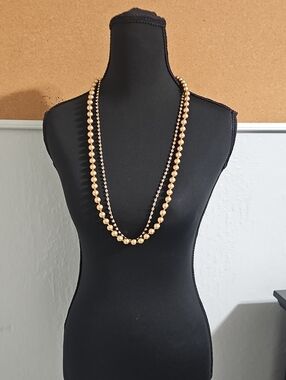 Carolee Layered Gold Bead Necklace
